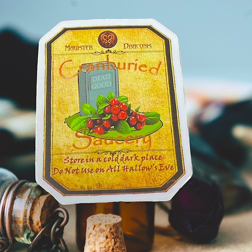 CANBURIED SAUCE Witchy Sorceress Supreme Potion B0ttle LabelSticker Spell Occult